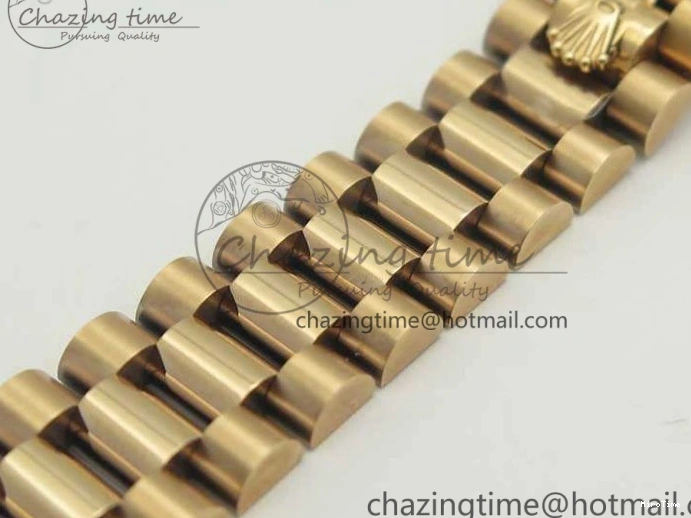 MiroTime 0412 DateJust 28mm RG BP Maker Best Edition Brown Diam Dial Fluted Bezel On RG Bracelet ETA TopPick 3441